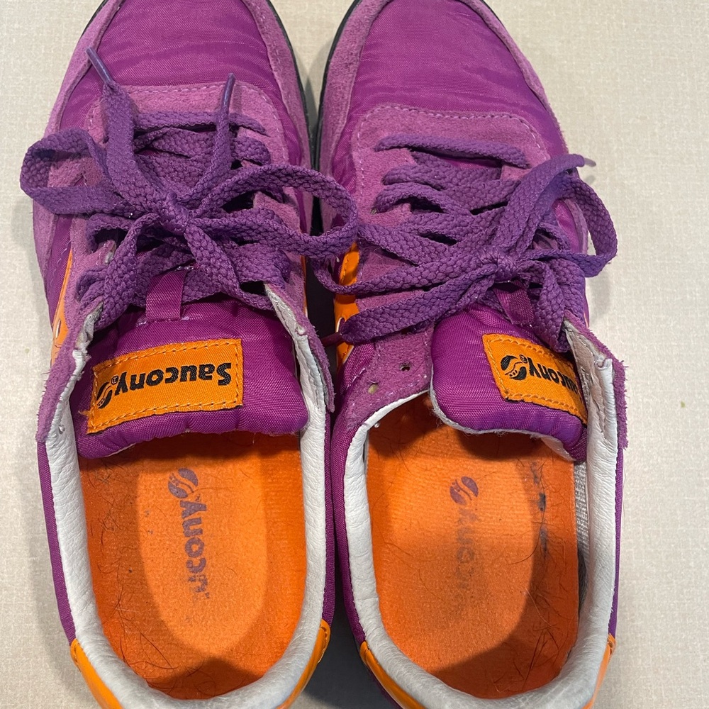 Saucony Vibrant Purple and Orange Shoes